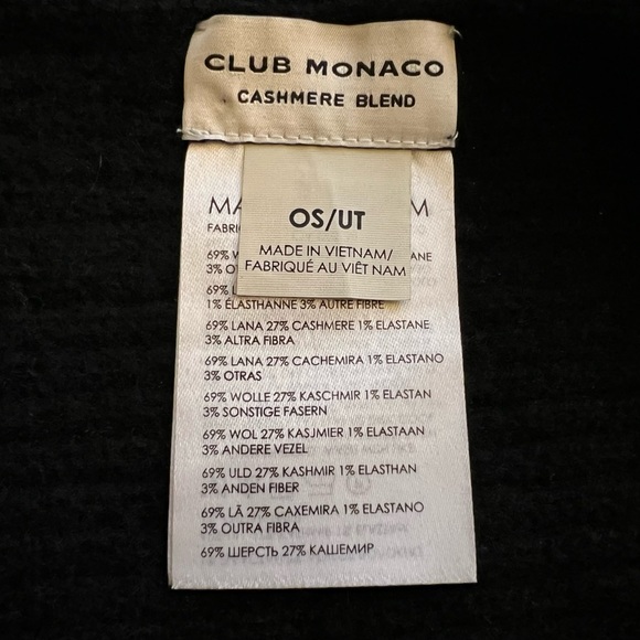 NEW Club Monaco Cashmere Turnback Ribbed Beanie - Picture 3 of 3